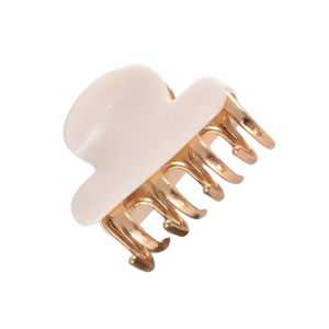 Cloud Shape Claw Clip - Beige & Gold