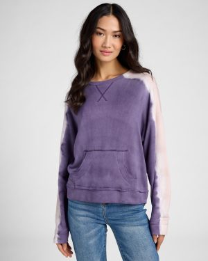 Coral Terrace Tie Dye Pocket Crew