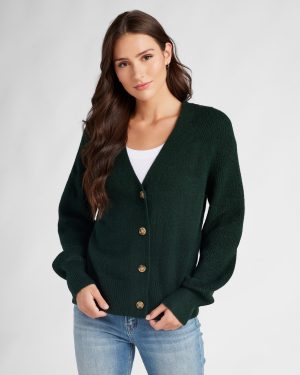 Button Front Boyfriend Cardigan