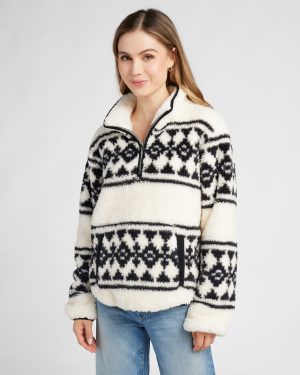 Printed Sherpa Quarter Zip