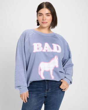 Plus Size Bad Long Sleeve Graphic