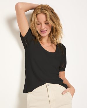 Seaglass Eyelet Sleeve Tee