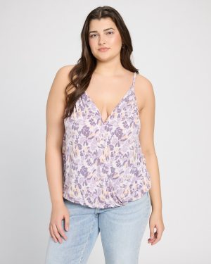 Plus Size Floral Knit Cami