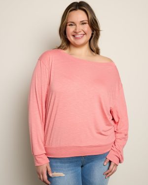 Plus Size Brooksville Slub Off The Shoulder Top