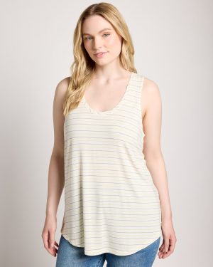 Plus Size Surfside Stripe Scoop Tank