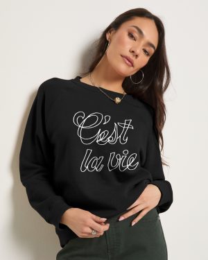 Cliffside C'est La Vie Raglan Sweatshirt