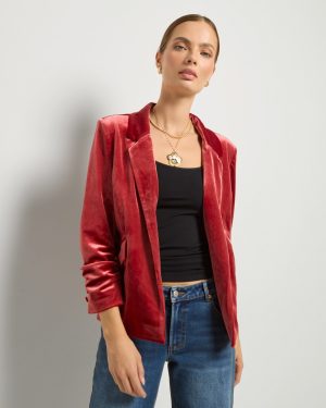 Aries Ruched Sleeve Blazer