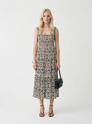 Printed Midi Dress