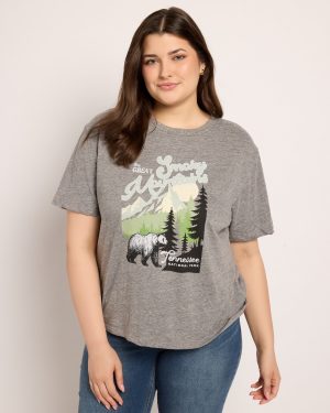 Plus Size Cherry Relaxed Graphic Tee