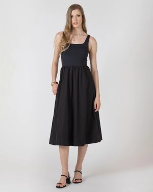 Mixed Media Midi Dress