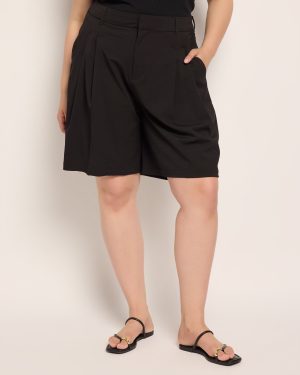 Plus Size High Rise Trouser Bermuda Short