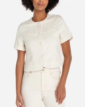Short Sleeve Cropped Jacket