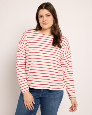 Plus Size French Bateau Butter Top
