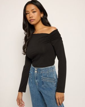 One Shoulder Long Sleeve Top