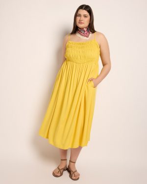Plus Size Regal Smocked Dress