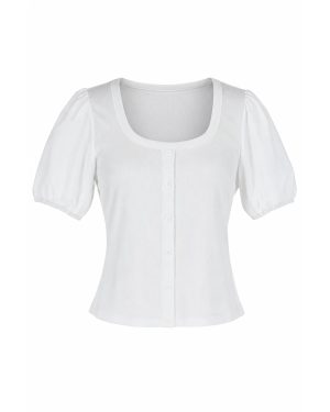 Knit Top With Contrast Sleeve