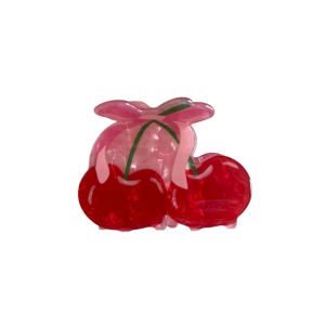 Cherries & Bow Claw Clip
