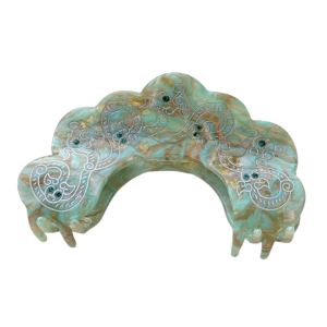 Lunar Ember' Dragon Half Moon Claw Clip